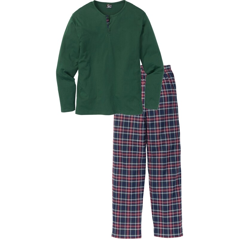 bpc bonprix collection Bonprix - Pyjama vert manches longues pour homme