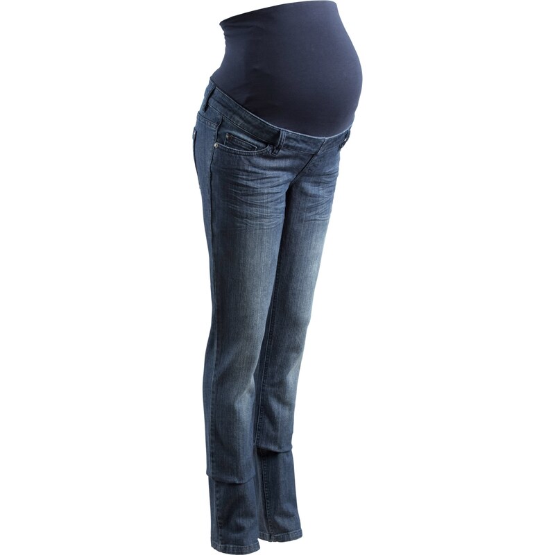 bpc bonprix collection Bonprix - Jean de grossesse, jambes droites (court ou long) bleu pour femme