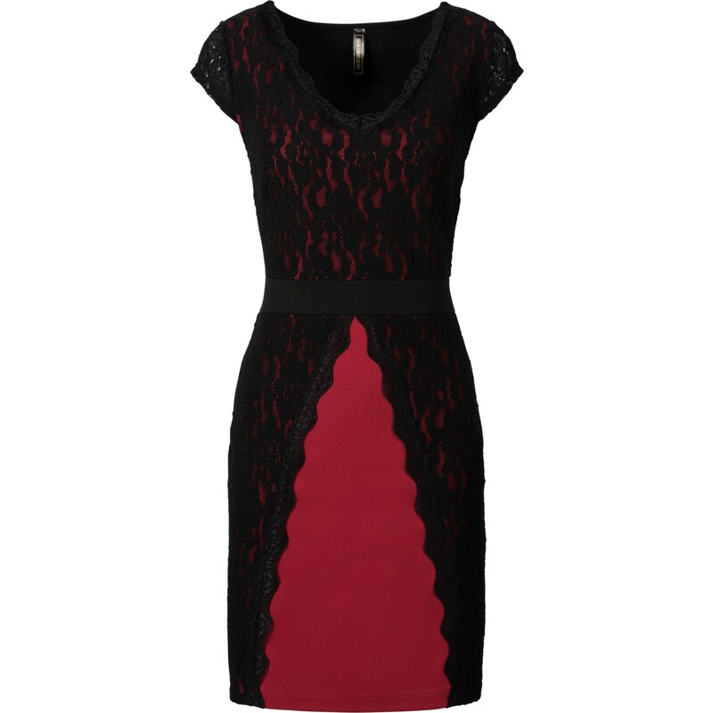 BODYFLIRT boutique Bonprix - robe d'été Robe à dentelle rouge sans manches pour femme