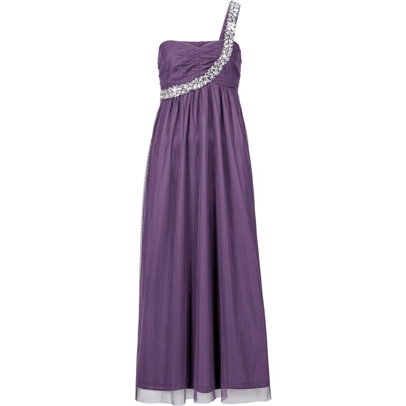 BODYFLIRT Bonprix - robe d'été Robe longue asymétrique violet sans manches pour femme