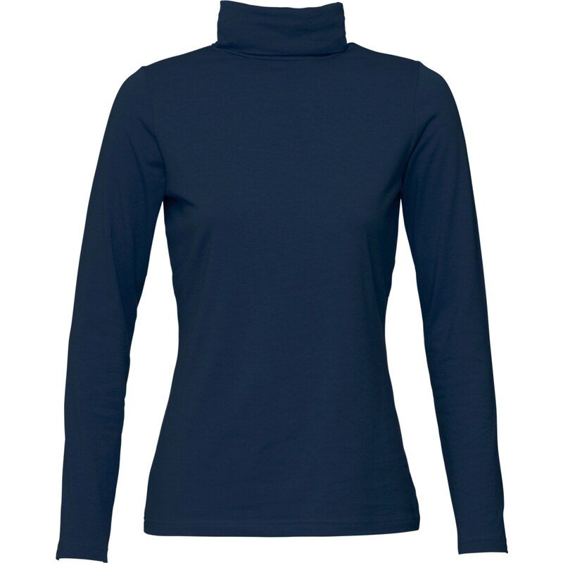 bpc bonprix collection Bonprix - T-shirt col roulé extensible, manches longues bleu pour femme