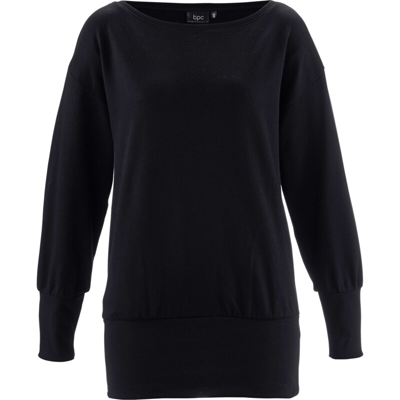bpc bonprix collection Bonprix - Sweat-shirt oversize noir manches longues pour femme