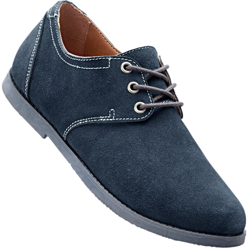 bpc selection Bonprix - Chaussures à lacets en cuir bleu pour homme