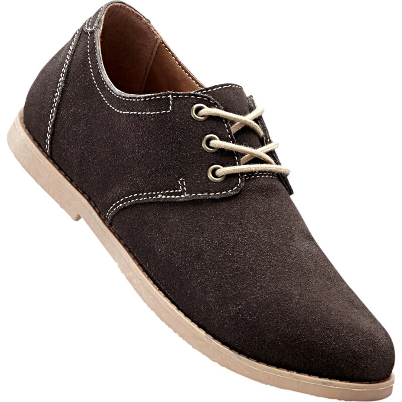 bpc selection Bonprix - Chaussures à lacets en cuir marron pour homme