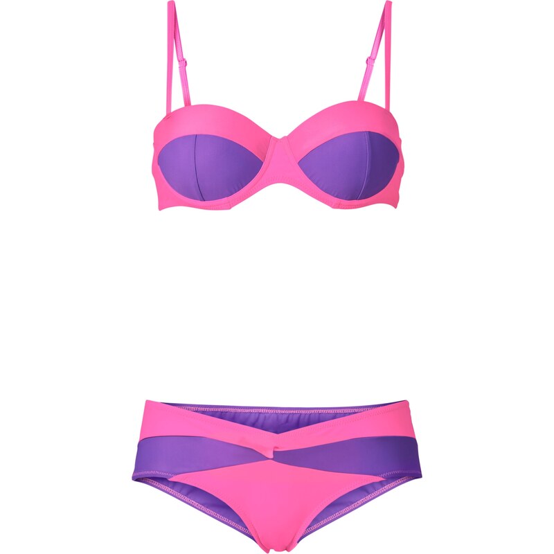 RAINBOW Bonprix - Bikini à armatures (Ens. 2 pces.) fuchsia pour femme