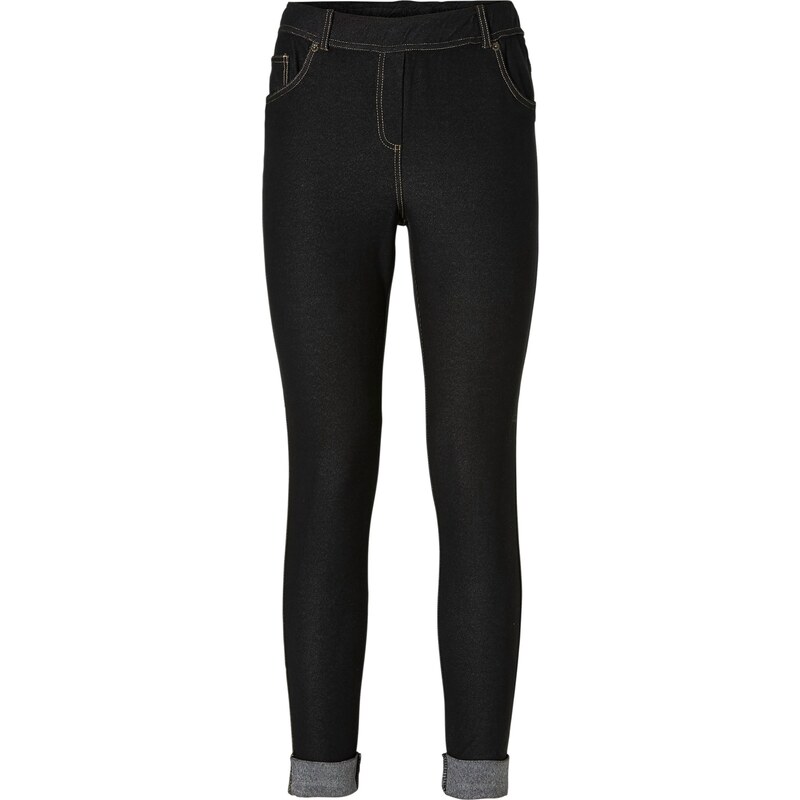 RAINBOW Bonprix - Legging aspect jean noir pour femme