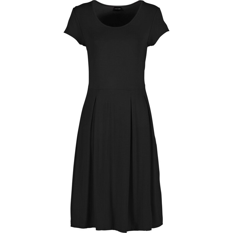 BODYFLIRT Bonprix - robe d'été Robe matière t-shirt noir manches courtes pour femme