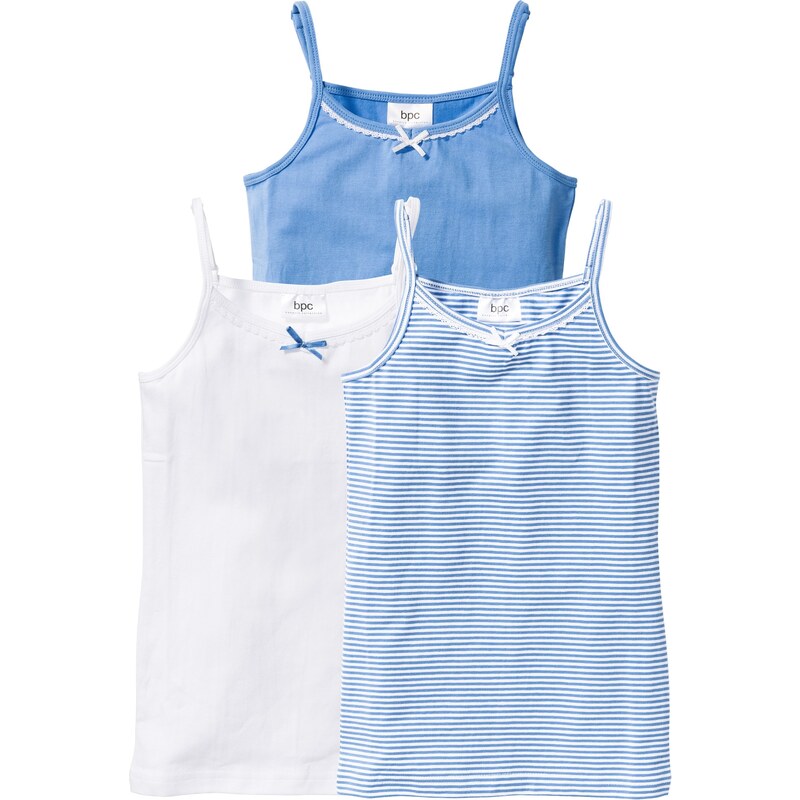 bpc bonprix collection Bonprix - Lot de 3 tricots de peau bleu pour enfant