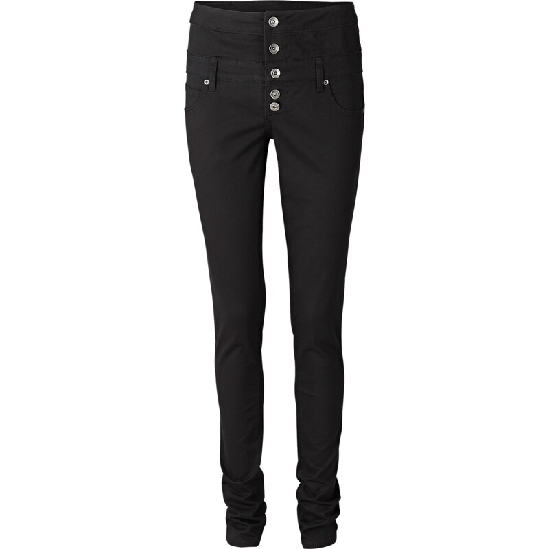 RAINBOW Bonprix - Pantalon taille haute noir pour femme