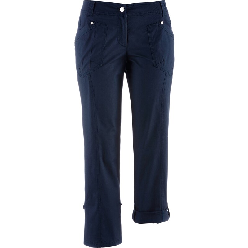 bpc bonprix collection Bonprix - Pantalon extensible cargo 3/4 bleu pour femme
