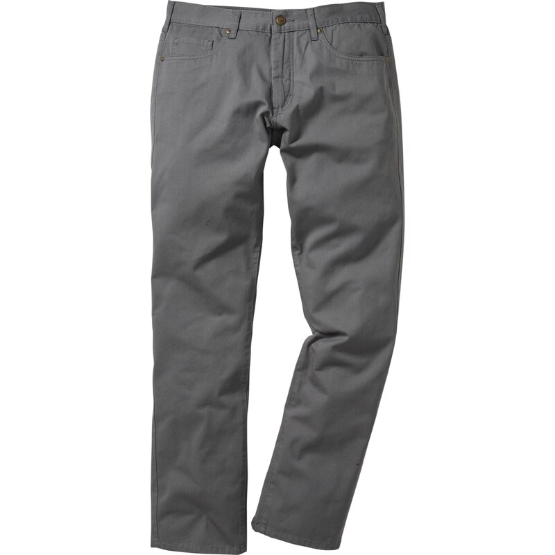 bpc bonprix collection Bonprix - Pantalon 5 poches regular fit gris pour homme