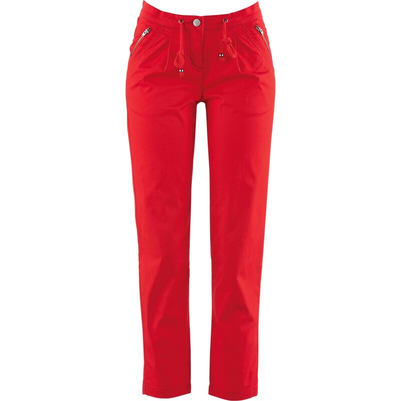 bpc bonprix collection Bonprix - Pantalon poches zippées 7/8 rouge pour femme