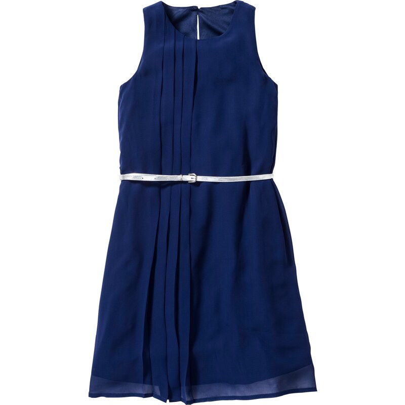 bpc bonprix collection Bonprix - robe d'été Robe en chiffon avec ceinture bleu sans manches pour enfant