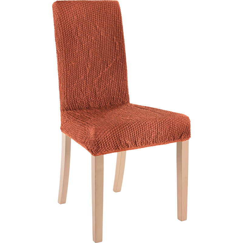 bpc living Bonprix - Housse de chaise effet froissé structuré orange pour maison