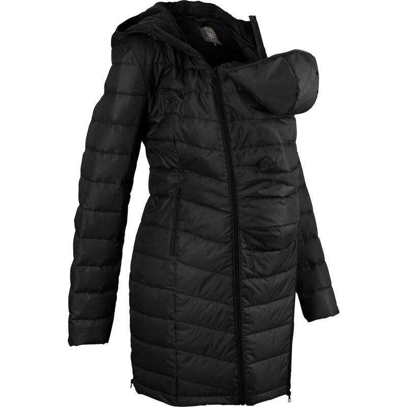 bpc bonprix collection Bonprix - Manteau matelassé de grossesse avec empiècement pour bébé noir manches longues pour femme
