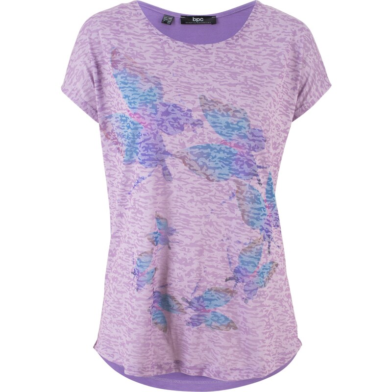 bpc bonprix collection Bonprix - T-shirt manches courtes violet pour femme