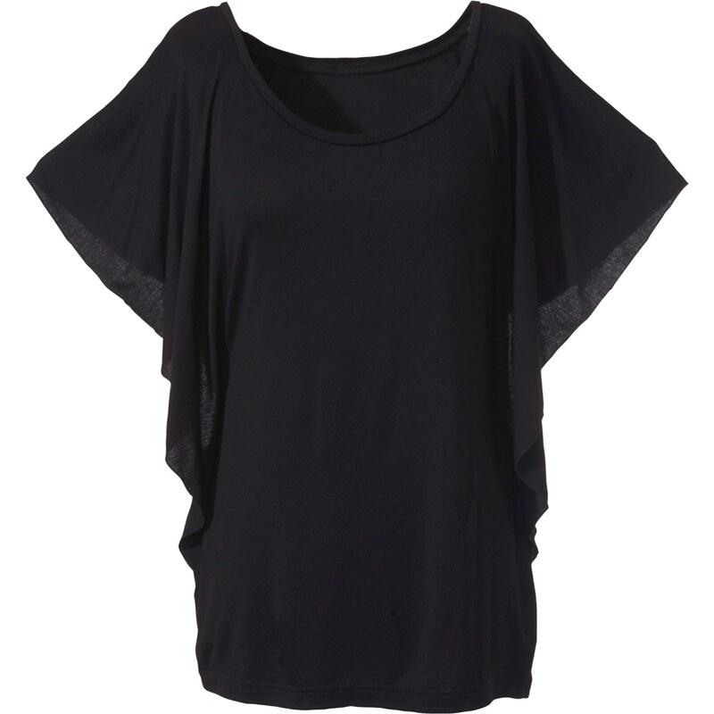BODYFLIRT Bonprix - T-shirt manches chauve-souris noir pour femme