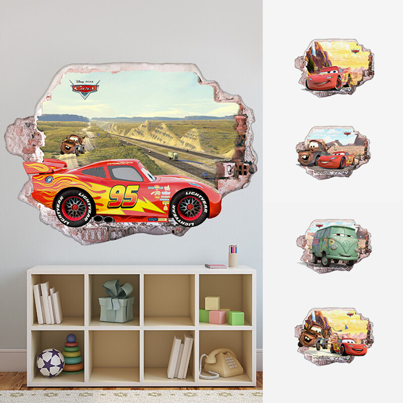Lesara Sticker mural 3D motif Cars