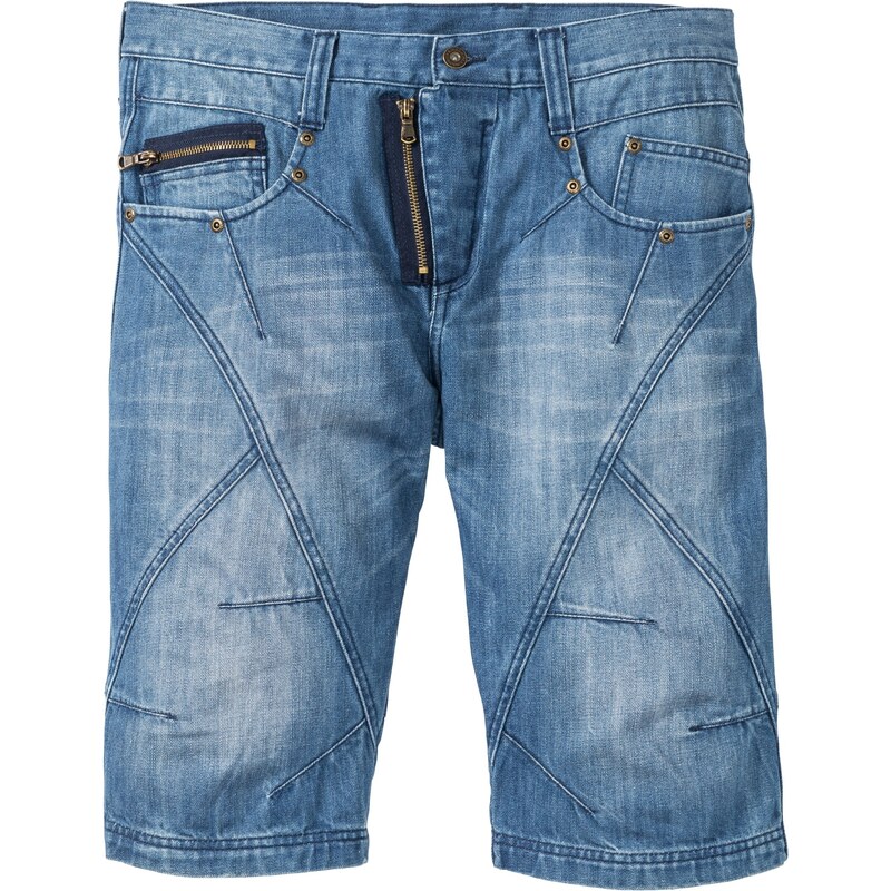 RAINBOW Bonprix - Bermuda en jean Regular Fit bleu pour homme