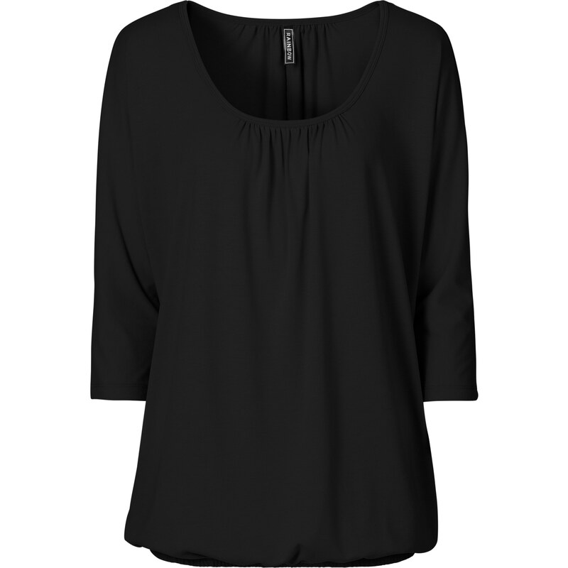 RAINBOW Bonprix - T-shirt oversize noir manches 3/4 pour femme