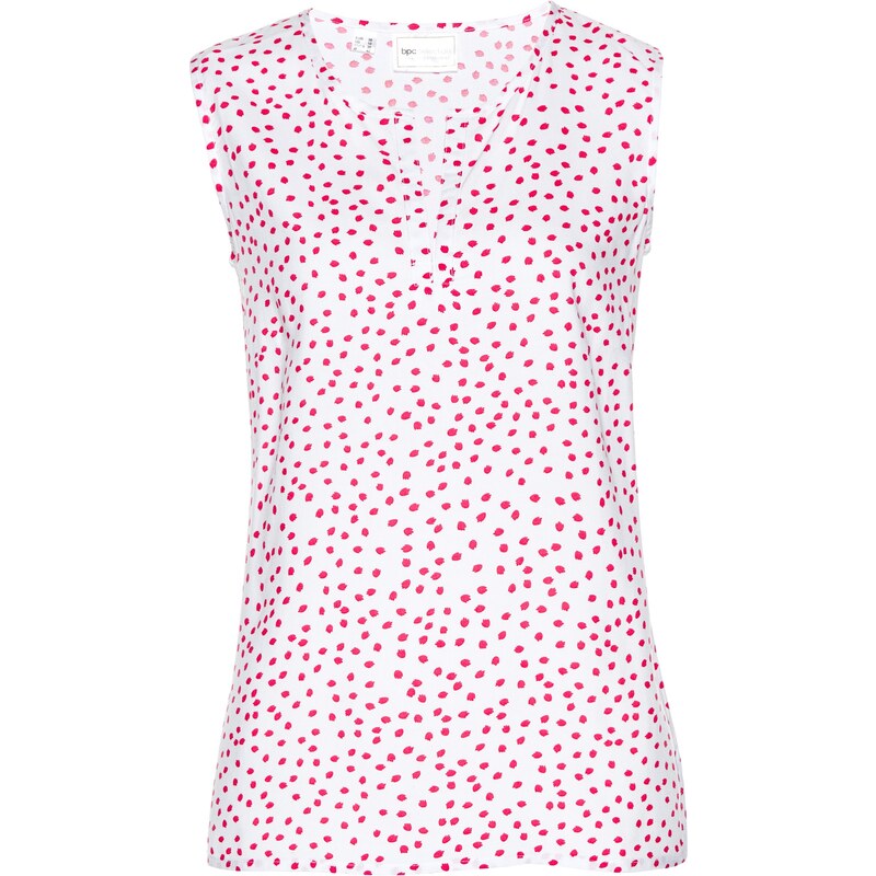 bpc selection Bonprix - Top-blouse fuchsia sans manches pour femme