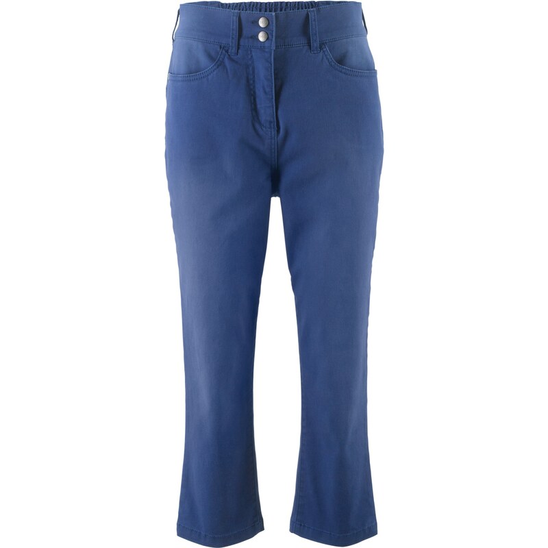bpc bonprix collection Bonprix - Pantacourt extensible avec taille confortable bleu pour femme