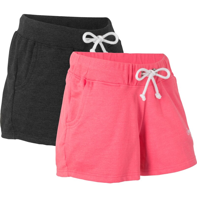 bpc bonprix collection Bonprix - Lot de 2 shorts en sweat fuchsia pour femme
