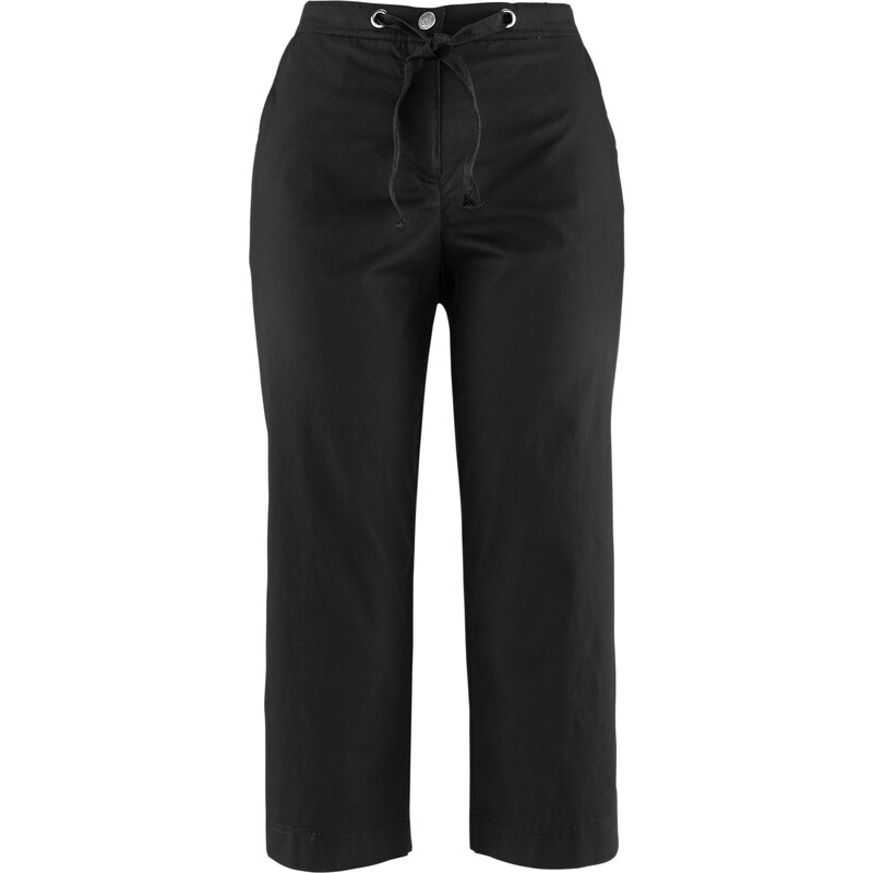 bpc bonprix collection Bonprix - Pantalon 3/4 effet paper touch noir pour femme