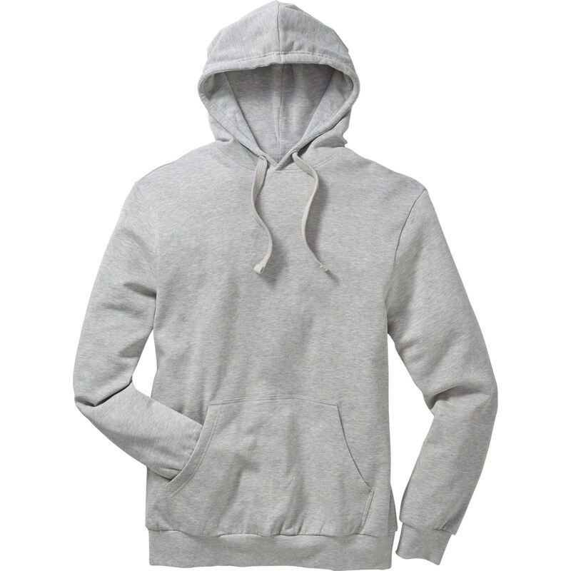 bpc bonprix collection Bonprix - Sweatshirt à capuche regular fit gris manches longues pour homme