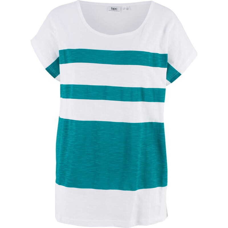 bpc bonprix collection Bonprix - Maxi T-shirt bleu manches courtes pour femme