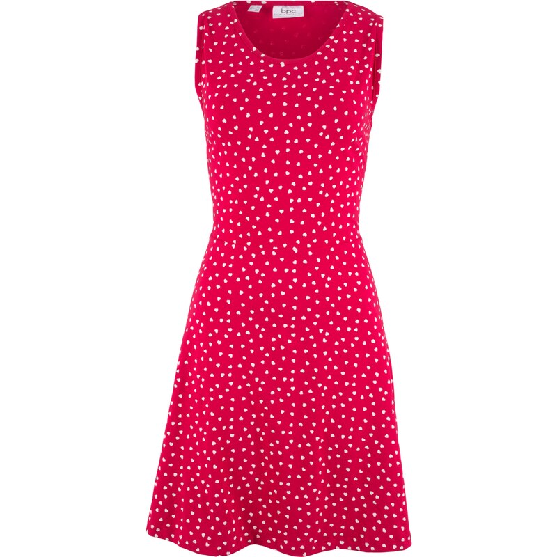 bpc bonprix collection Bonprix - robe d'été Robe fluide à imprimé cœurs rouge sans manches pour femme