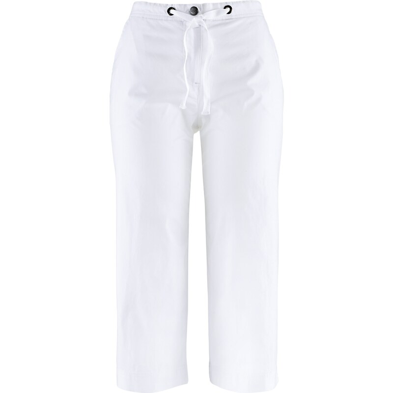 bpc bonprix collection Bonprix - Pantalon 3/4 effet paper touch blanc pour femme