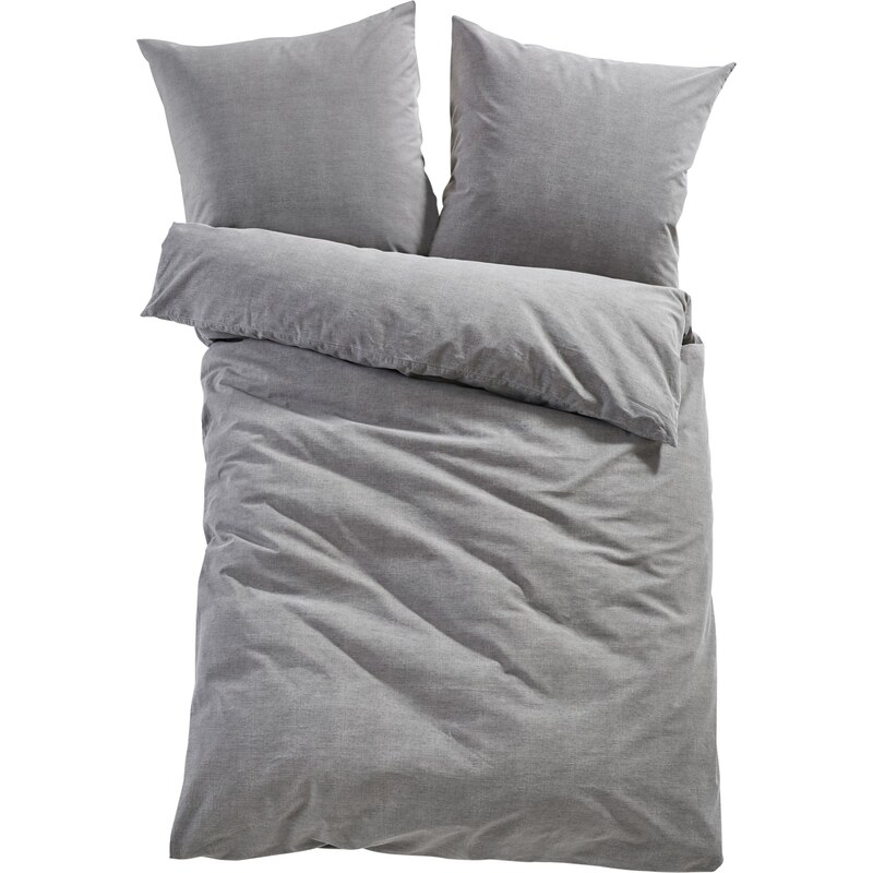 bpc living bonprix collection Bonprix - Parure de lit effet lin gris pour maison