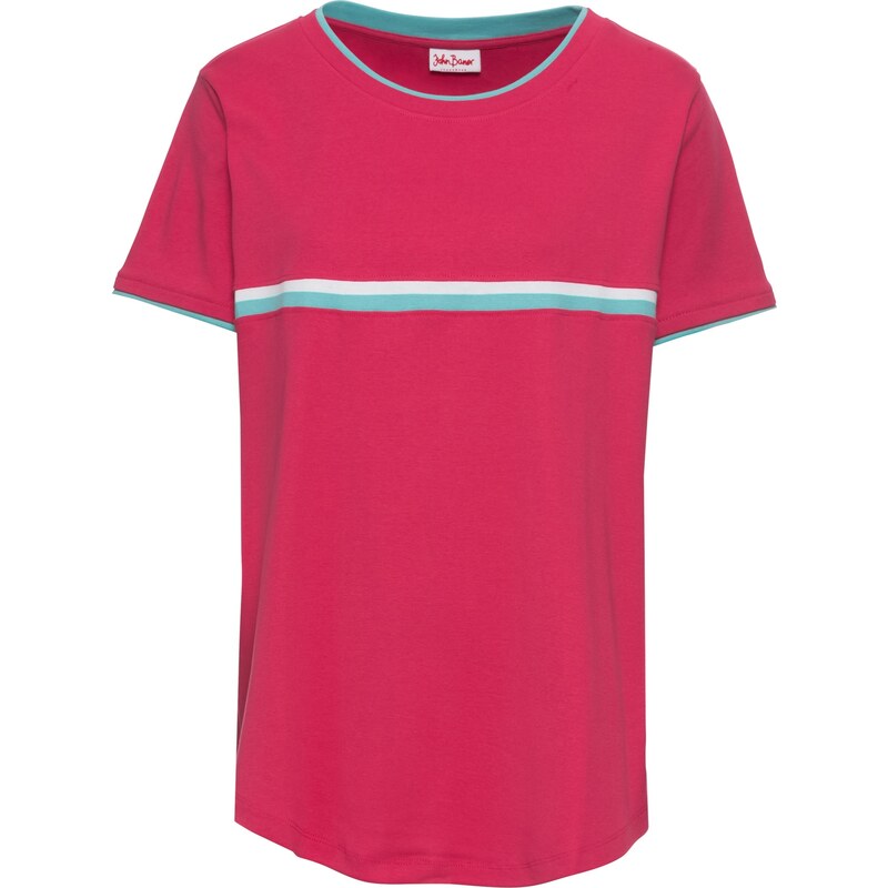 John Baner JEANSWEAR Bonprix - T-shirt coton à manches courtes rouge pour femme