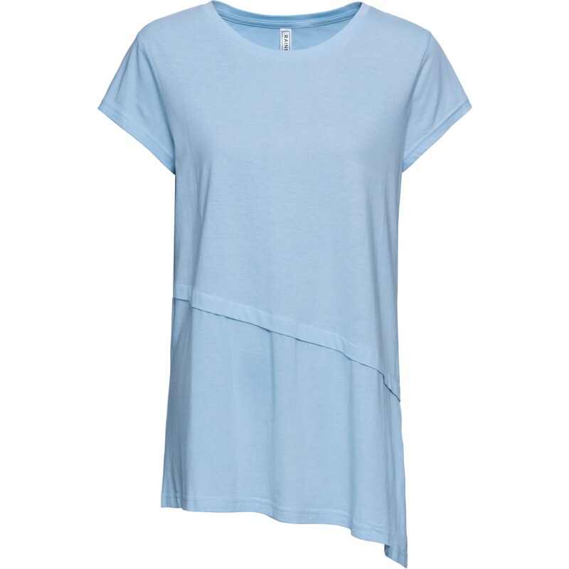RAINBOW Bonprix - T-shirt asymétrique bleu manches courtes pour femme