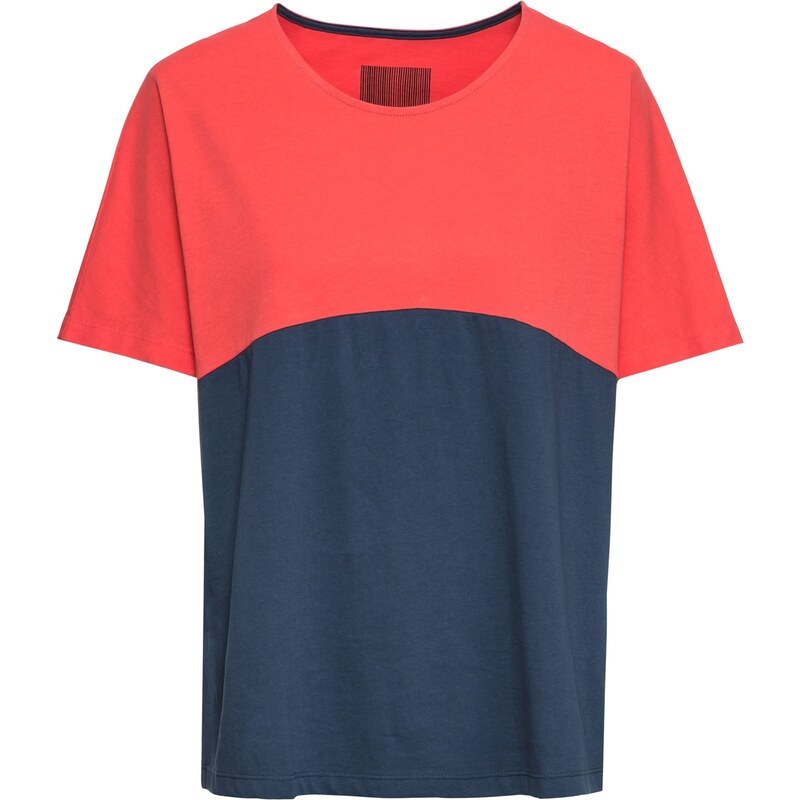 RAINBOW Bonprix - T-shirt bleu manches courtes pour femme