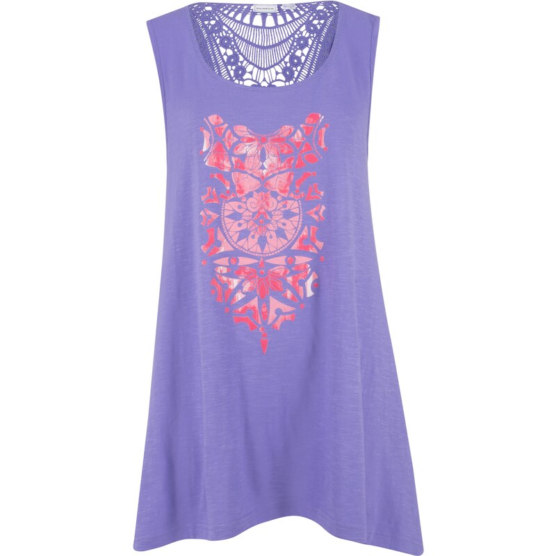 RAINBOW Bonprix - robe d'été Top de plage violet sans manches pour femme