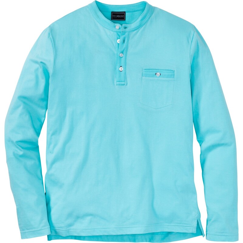 bpc selection Bonprix - T-shirt manches longues Regular Fit bleu pour homme