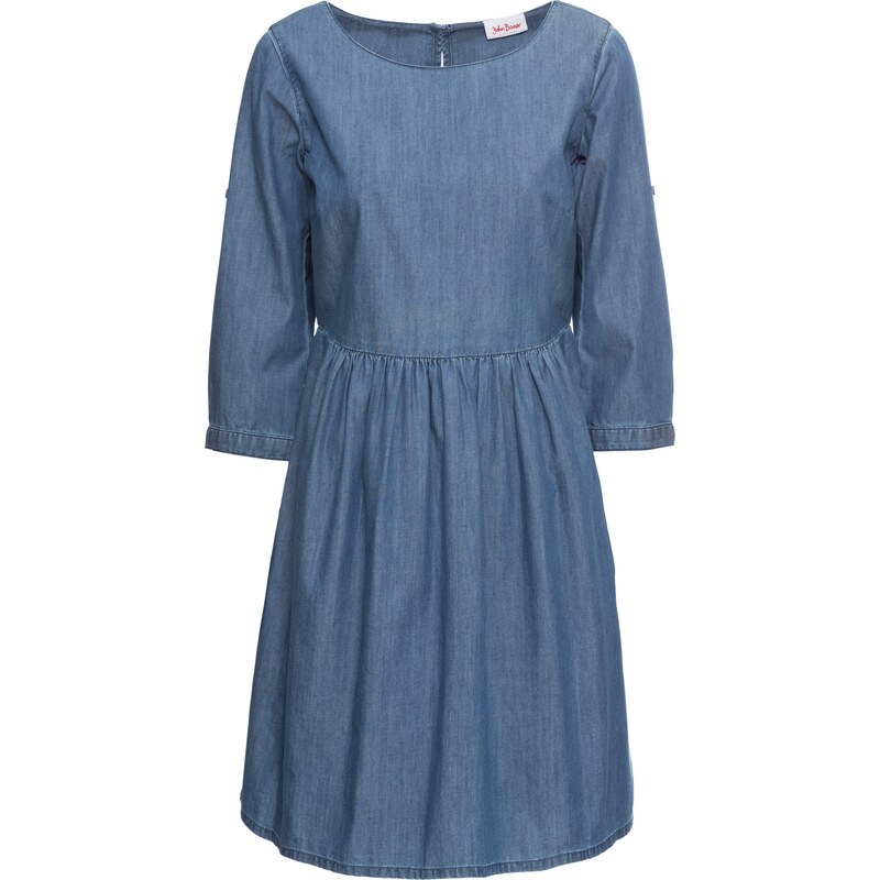 John Baner JEANSWEAR Bonprix - robe d'été Robe en jean, manches 3/4 bleu pour femme