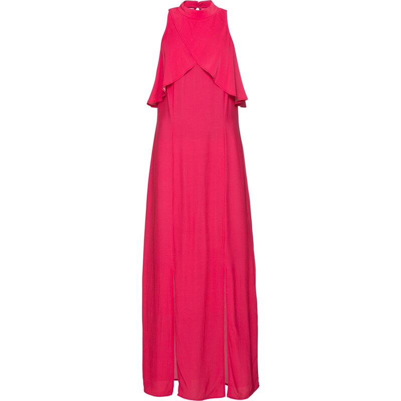 BODYFLIRT Bonprix - robe d'été Robe longue à épaules dénudées fuchsia mancherons pour femme