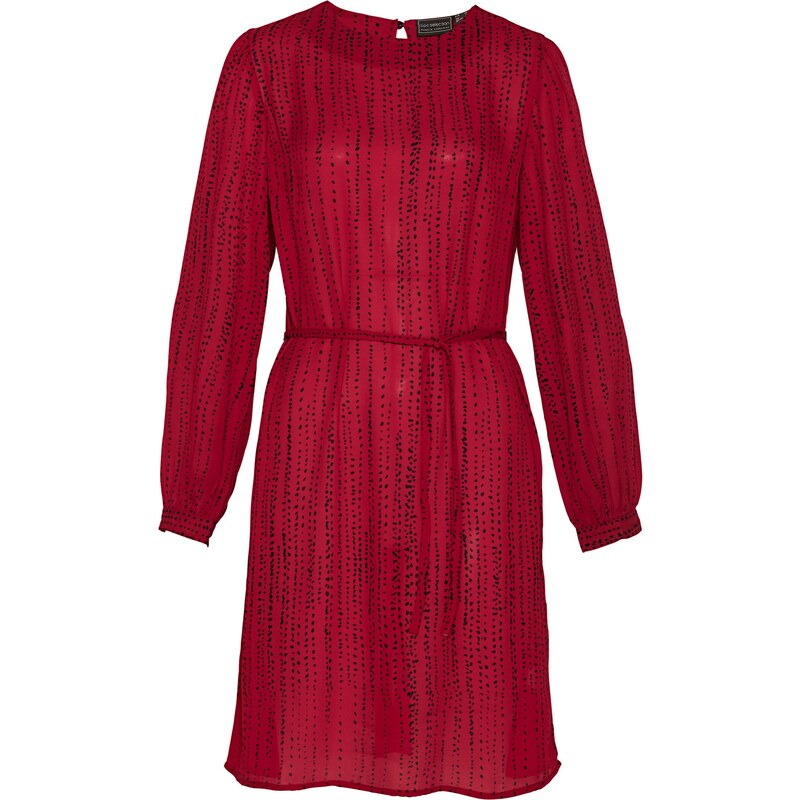 bpc selection Bonprix - robe d'été Robe avec ceinture à nouer rouge manches longues pour femme