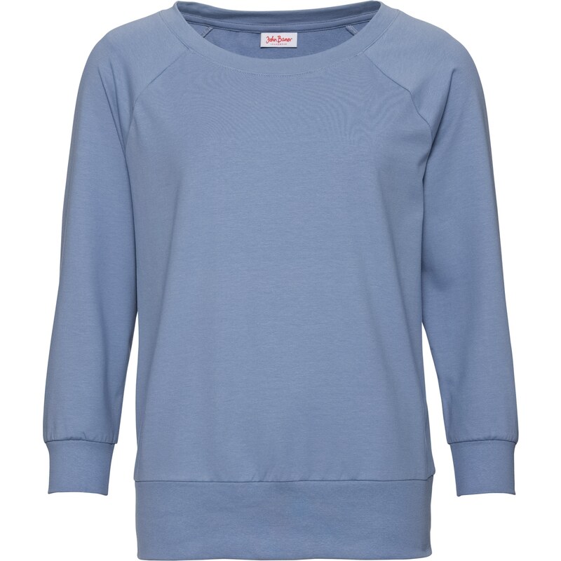 John Baner JEANSWEAR Bonprix - Sweat-shirt oversize, manches 3/4 bleu pour femme