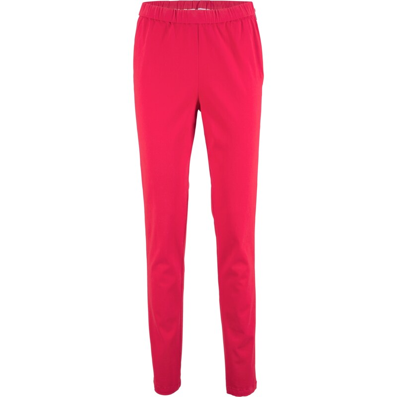bpc bonprix collection Bonprix - Pantalon extensible avec zip rouge pour femme