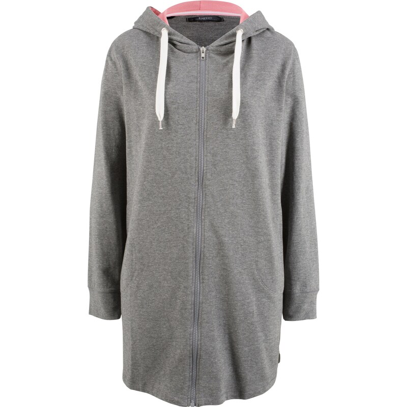 bpc bonprix collection Bonprix - Veste sweatshirt, manches longues gris pour femme