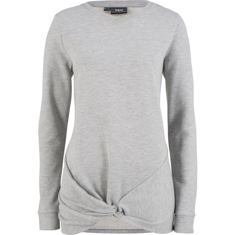 bpc bonprix collection Bonprix - Sweat-shirt avec nœud gris manches longues pour femme