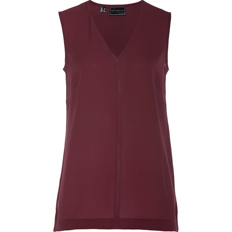 bpc selection Bonprix - Top-blouse rouge sans manches pour femme