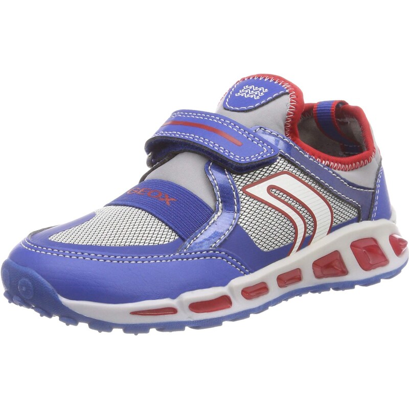 Geox J Shuttle Boy A Sneakers Basses, Bleu (Royal/Red C0833), 32 EU