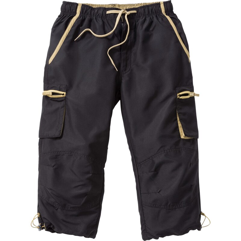 bpc bonprix collection Bonprix - Pantalon 3/4 regular fit noir pour homme