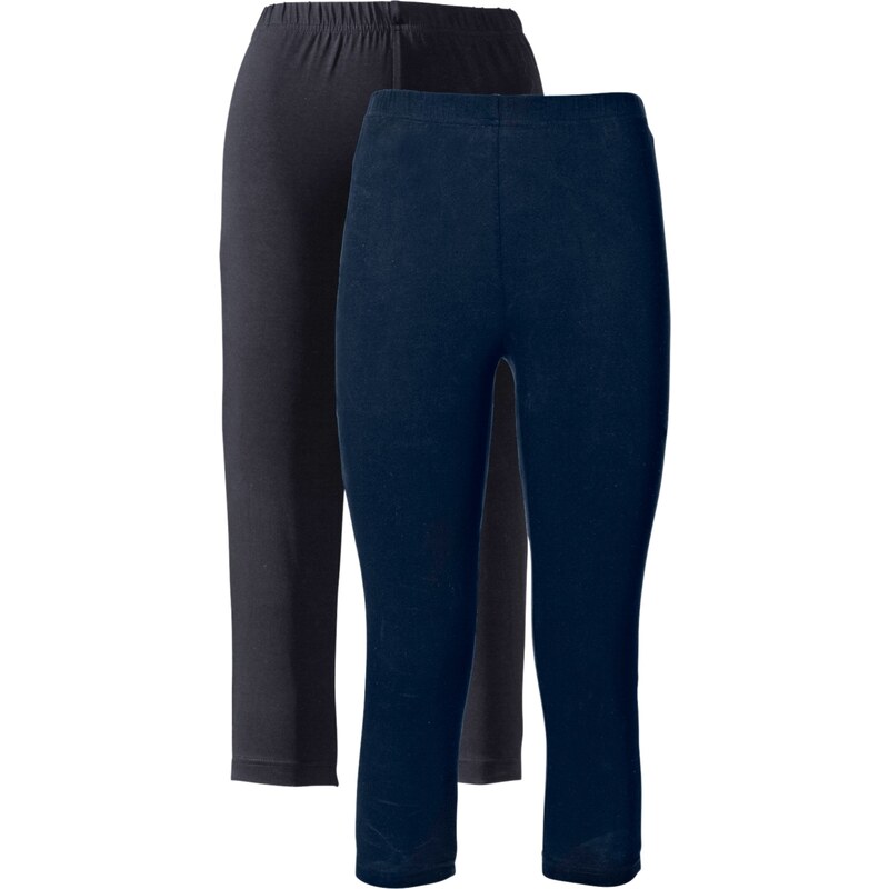 bpc bonprix collection Bonprix - Lot de 2 leggings corsaire extensibles bleu pour femme