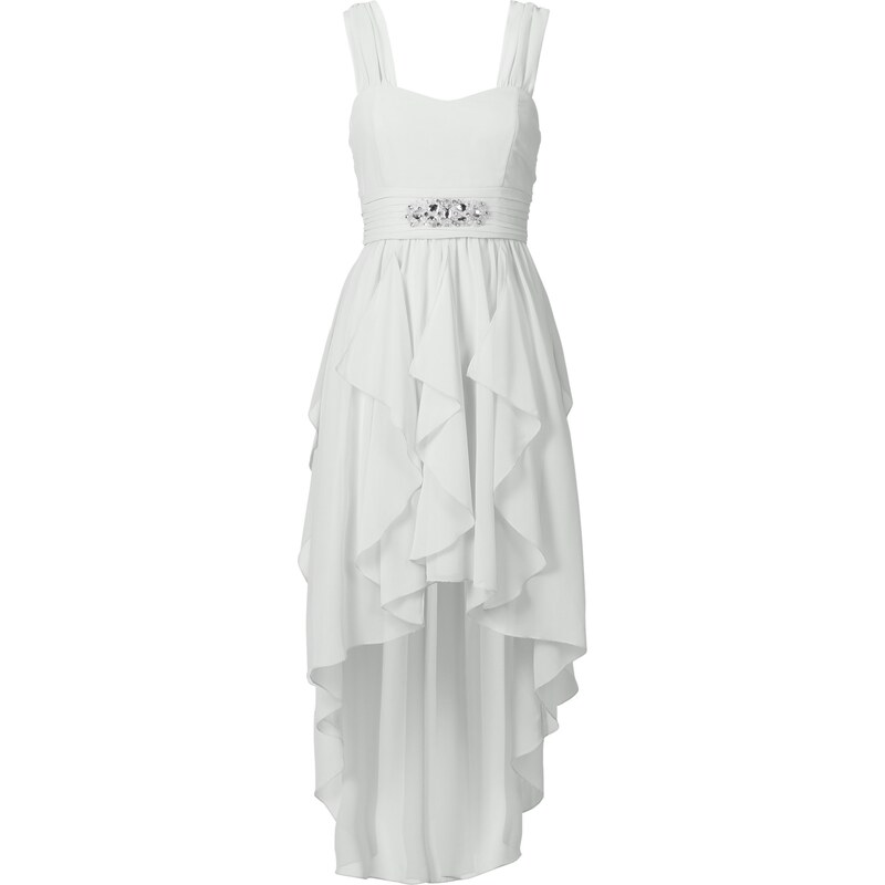 BODYFLIRT Bonprix - robe d'été Robe asymétrique blanc sans manches pour femme